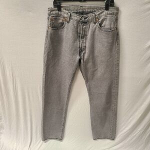Pre'owned Levis Jeans 501 Big E 93  Mens Premium 33x32 Light Gray Button Fly